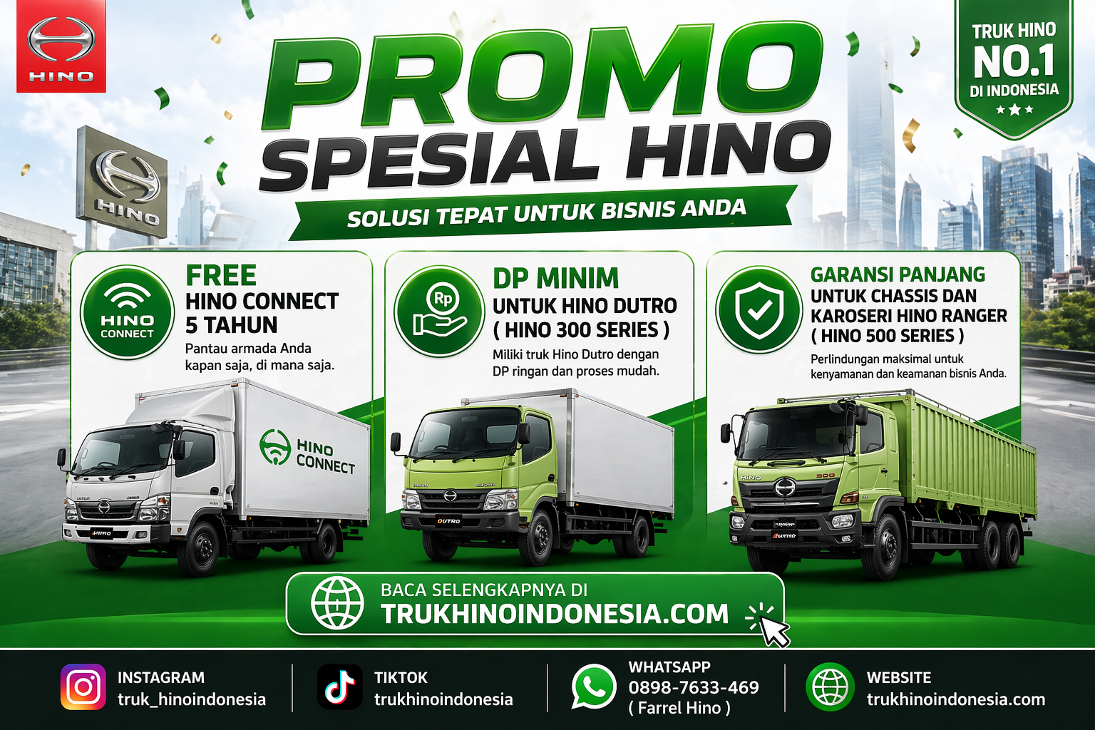 Promo Spesial Truk Hino Indonesia 2026: DP Ringan, Free Hino Connect & Garansi Panjang